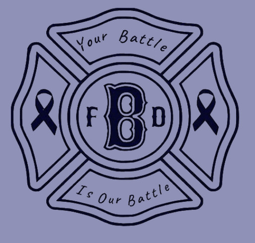 Shawn runs the 2025 Boston Marathon for Boston Fire Cancer Foundation! shirt design - zoomed