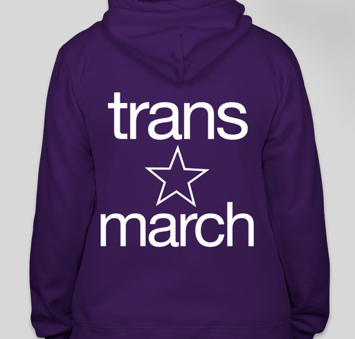 Trans March 2015 Fundraiser - unisex shirt design - back