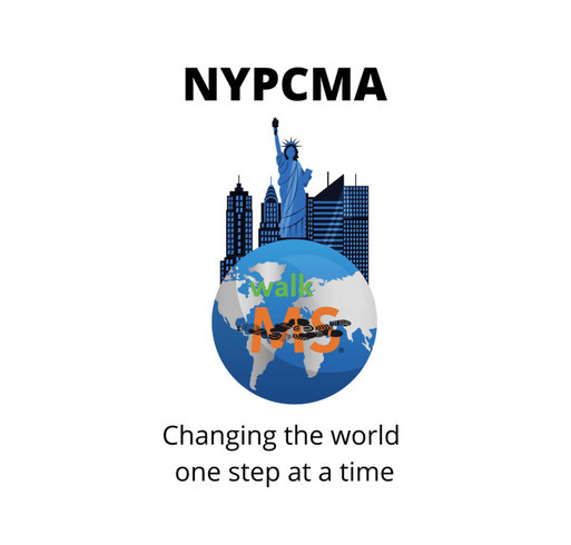 Team NYPCMA and Walk MS NYC shirt design - zoomed