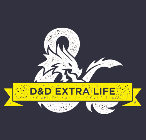 D&D Extra Life Gold Dragon shirt design - zoomed