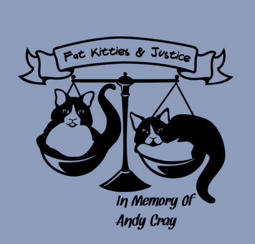 Fat Kitties & Justice shirt design - zoomed