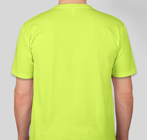 TWO Neon Yellow Tee Shirt Options (V-NECK & CREW) Team Velocity 2017 LCM Championship Team Fan Wear Fundraiser - unisex shirt design - back