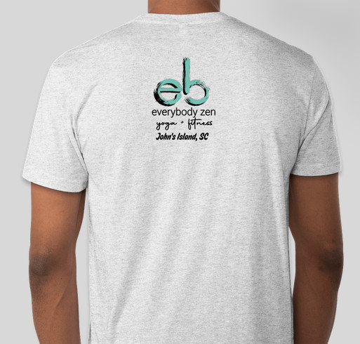 Everybody Zen Yoga & Fitness brand launch Fundraiser - unisex shirt design - back