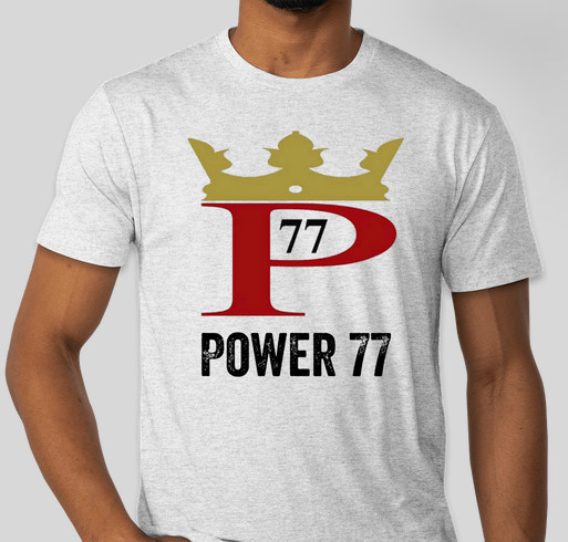 Power 77 Radio Kickstarter Fundraiser - unisex shirt design - front