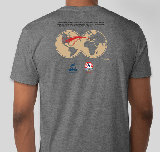 Limited Edition Tuskegee Airmen Globe Shirt Fundraiser - unisex shirt design - back