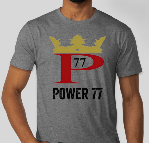 Power 77 Radio Kickstarter Fundraiser - unisex shirt design - front