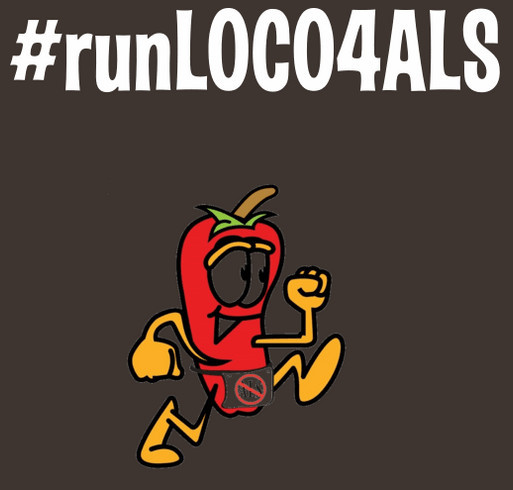 Run Loco 4 ALS shirt design - zoomed