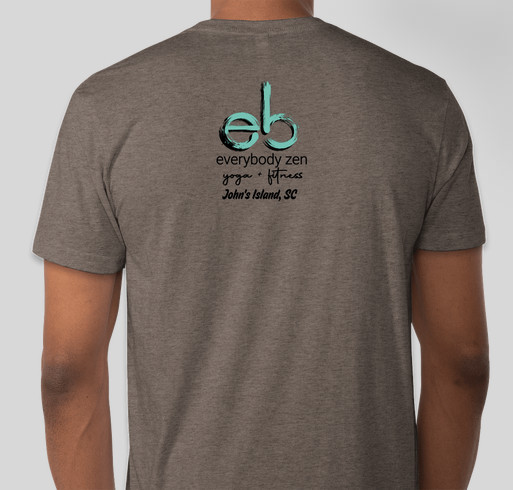 Everybody Zen Yoga & Fitness brand launch Fundraiser - unisex shirt design - back