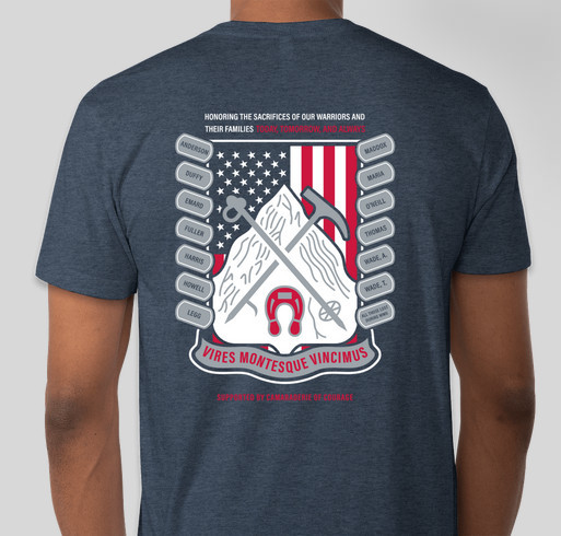 1st Battalion, 87th Infantry Regiment- Climb Four Our Fallen Fundraiser - unisex shirt design - back