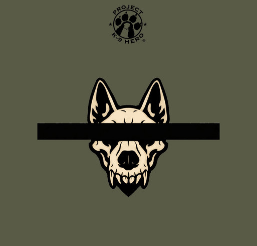 Support Project K9 Hero shirt design - zoomed