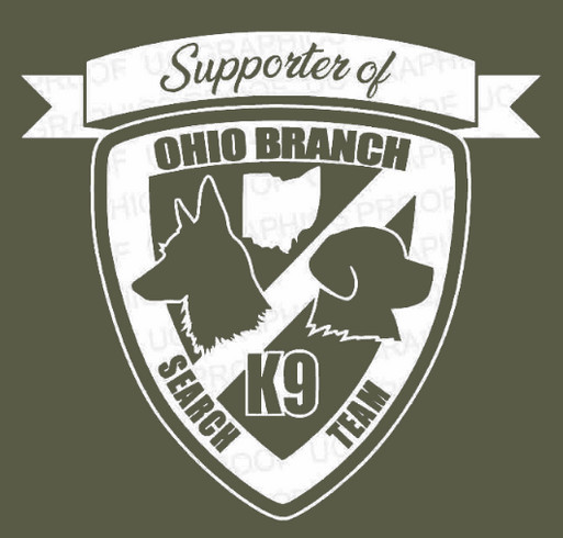 Support Ohio Branch K9 Search Team shirt design - zoomed