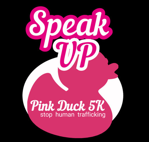 Pink Duck 5k to stop Human Trafficking shirt design - zoomed