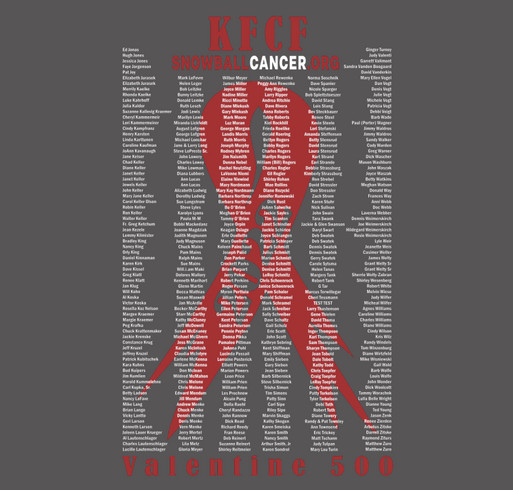 SnowballCancer.org Show your support for those battling cancer! shirt design - zoomed