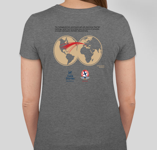 Limited Edition Tuskegee Airmen Globe Shirt Fundraiser - unisex shirt design - back
