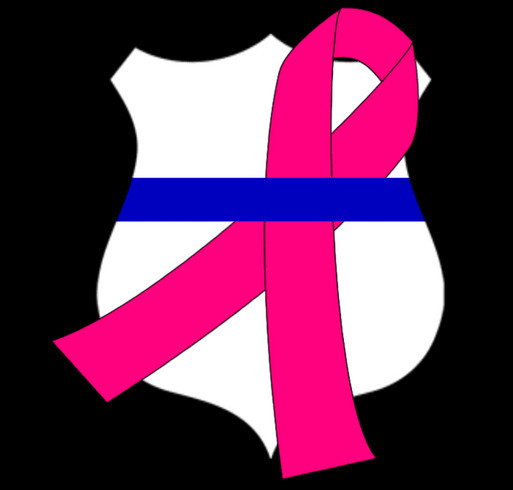 Thin Blue Line Breast Cancer Awareness Booster shirt design - zoomed