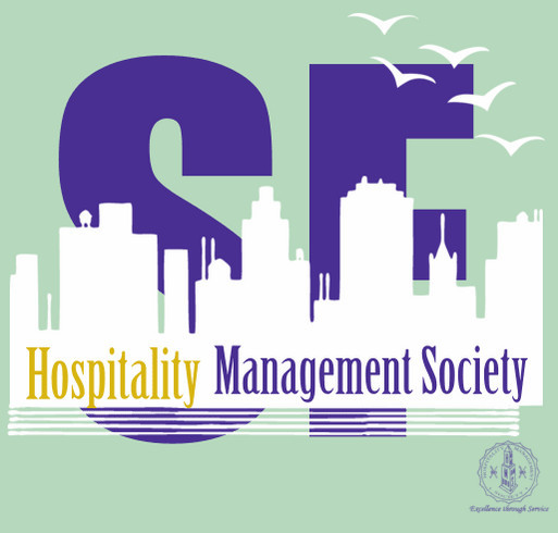 Hospitality Management Society Fundraiser shirt design - zoomed