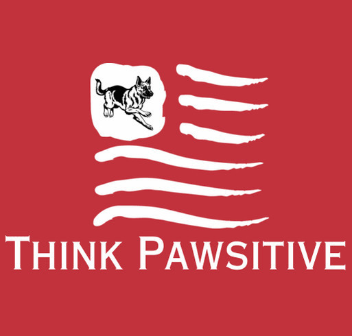 Think Pawsitive and Support SHARE shirt design - zoomed
