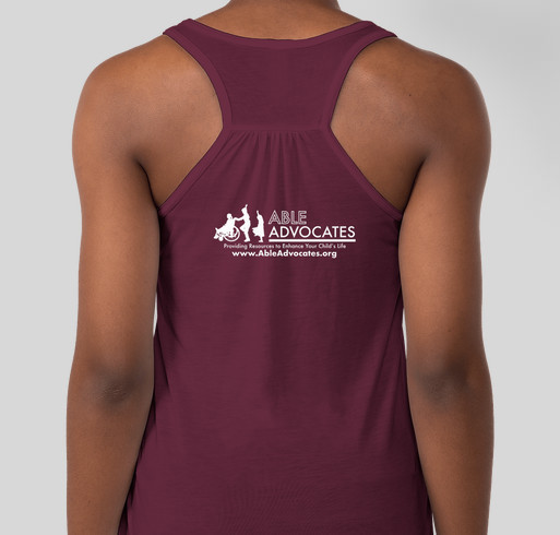 Able Advocates Fundraiser - unisex shirt design - back
