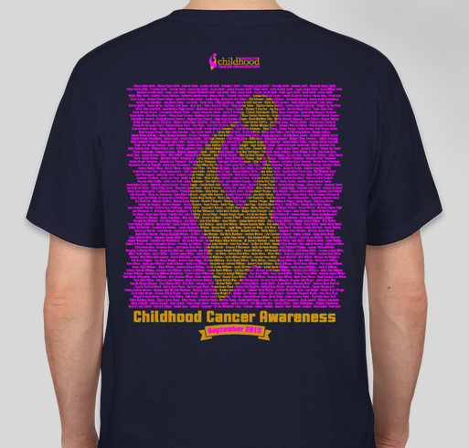 2015 ACCO Go Gold Shirt 3 Fundraiser - unisex shirt design - back
