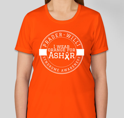 Orange for Asher—Prader-Willi Syndrome Awareness Fundraiser - unisex shirt design - front