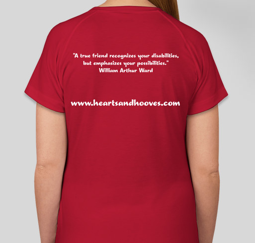 Hearts & Hooves scholarship fund Fundraiser - unisex shirt design - back