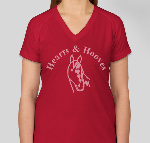 Hearts & Hooves scholarship fund Fundraiser - unisex shirt design - front