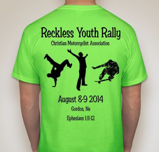 Reckless Youth Rally Fund raiser Fundraiser - unisex shirt design - back