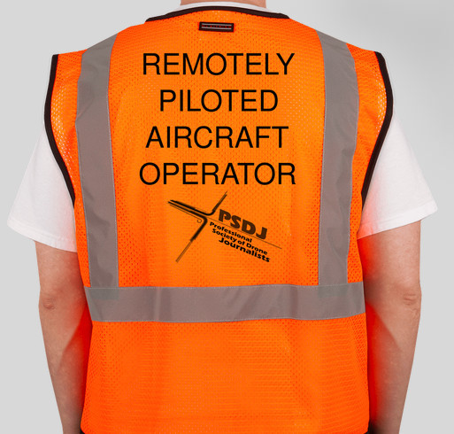 Hi-Visibility Vests to Benefit Professional Society of Drone Journalists Fundraiser - unisex shirt design - back