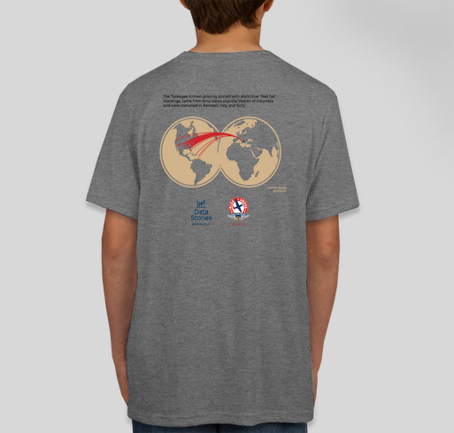 Limited Edition Tuskegee Airmen US Map Shirt Fundraiser - unisex shirt design - back