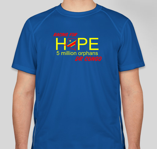 RACING FOR HOPE, DR CONGO Fundraiser - unisex shirt design - front