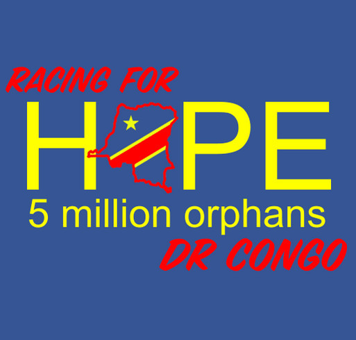 RACING FOR HOPE, DR CONGO shirt design - zoomed