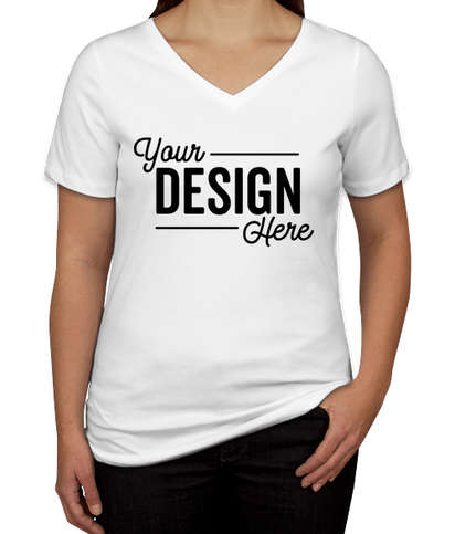 Download Custom Canada - Bella + Canvas Women's V-Neck T-shirt ...