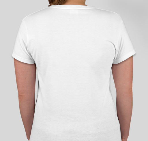 MWEG Motto Fitted White Fundraiser - unisex shirt design - back