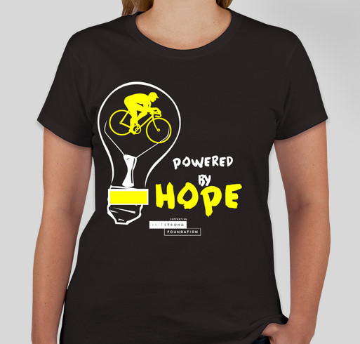 Powered by Hope - supporting LIVESTRONG Foundation Fundraiser - unisex shirt design - front