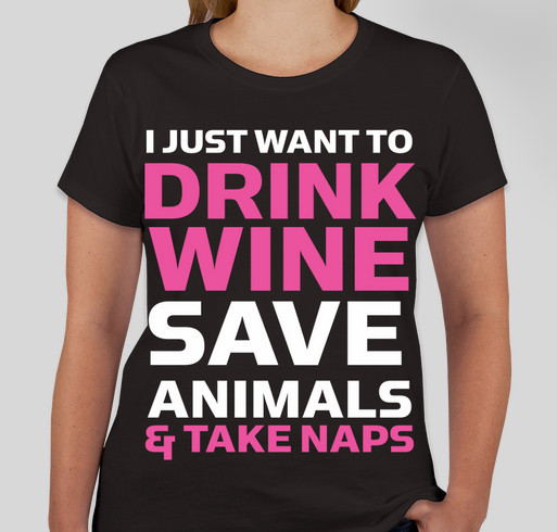 Howard County Cat Club - Drink Wine / Save Animals Fundraiser - unisex shirt design - front