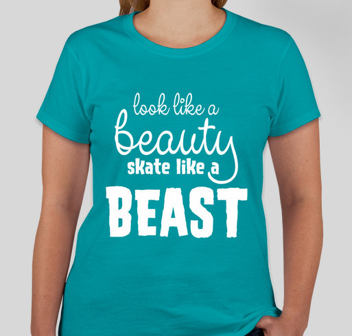 Skate like a BEAST! Fundraiser - unisex shirt design - front