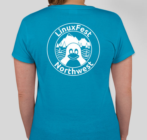 LinuxFest Northwest 2023 Fundraiser - unisex shirt design - back
