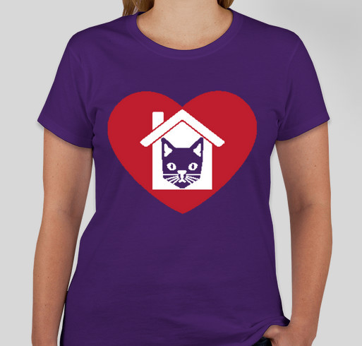 House of Dreams' "I Heart My House Cat" T-shirt campaign Fundraiser - unisex shirt design - front
