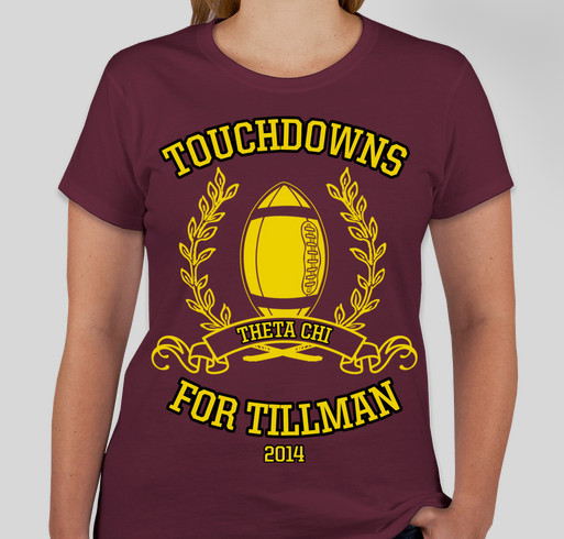 Pat Tillman Foundation TOUCHDOWNS FOR TILLMAN! Fundraiser - unisex shirt design - front