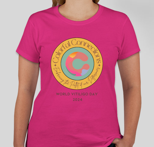 Colorful Connections World Vitiligo Day Fundraiser - unisex shirt design - front