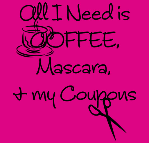 Coffee + Mascara + Coupons shirt design - zoomed