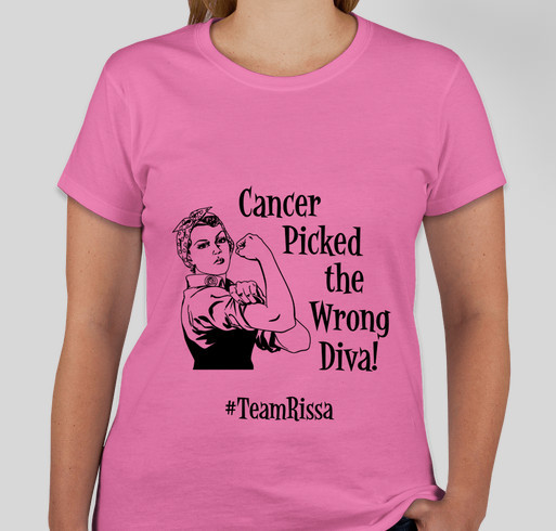 #TeamRissa Breast Cancer Support Fundraiser - unisex shirt design - front