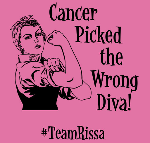 #TeamRissa Breast Cancer Support shirt design - zoomed