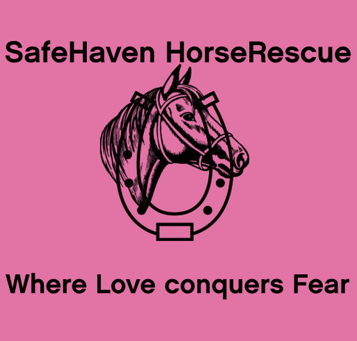 SafeHaven HorseRescue shirt design - zoomed