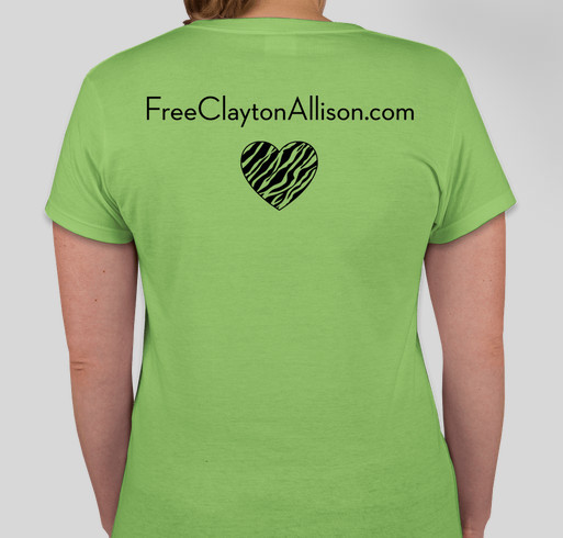 Free Clayton Allison - Innocent 2 Fundraiser - unisex shirt design - back