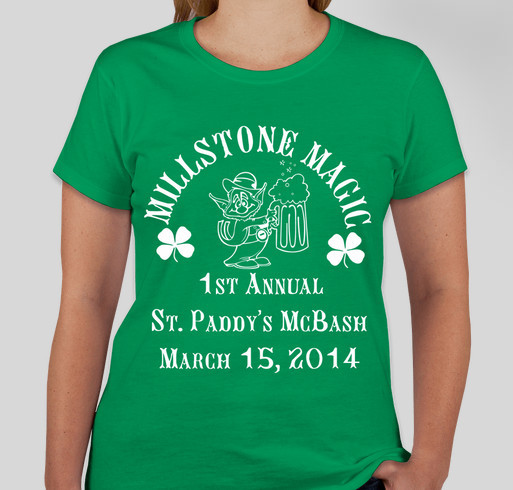 Millstone Magic Presents - 1st Annual St. Paddy's McBash Fundraiser - unisex shirt design - front