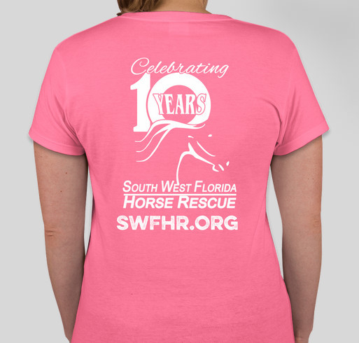 Celebrate 10 years with us! (crew) Fundraiser - unisex shirt design - back