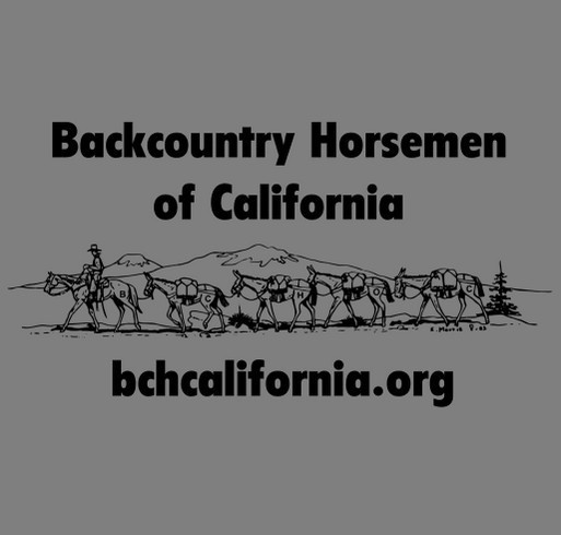 Backcountry Horsemen of California Fundraiser shirt design - zoomed