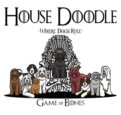 DRC "Game of Thrones" Spoof, "House Doodle" Fundraiser shirt design - zoomed