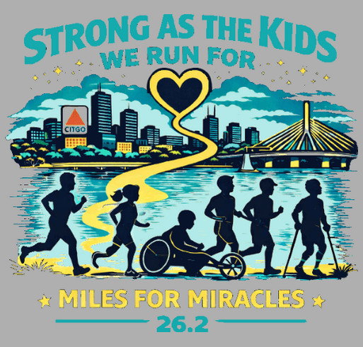 Miles for Miracles Fundraiser shirt design - zoomed